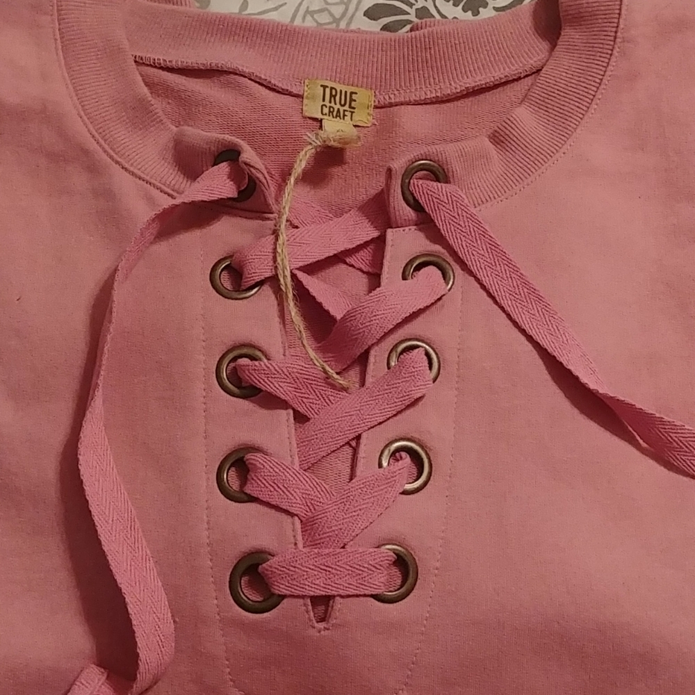 True Craft,size XL,Pretty in Pink sweater